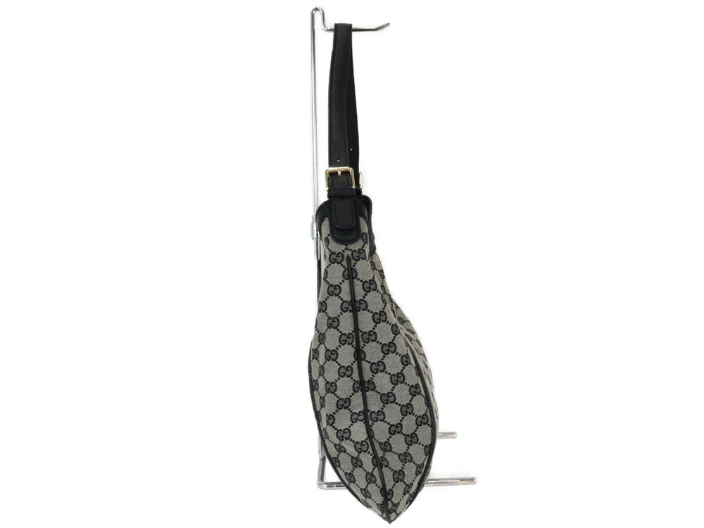 Gucci canvas Bag GG Shoulder 2way Black Gray